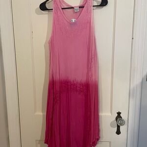 Pink Ombre Sleeveless Dress